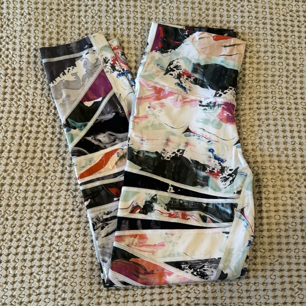 Lululemon Patchwork Multicolor Legging In Pink, W… - image 1